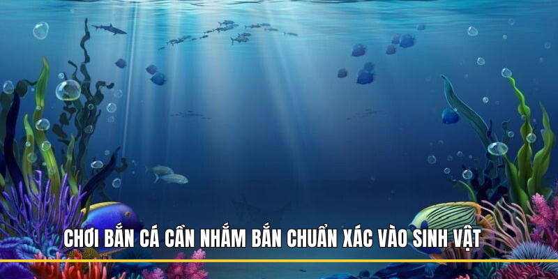 Chơi bắn cá cần nhắm bắn chuẩn xác vào sinh vật 